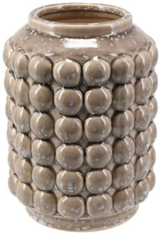Home & Styling Boeket vaas Bubbels - keramiek - beige - D15 x H20 cm - Moderne woonstijl