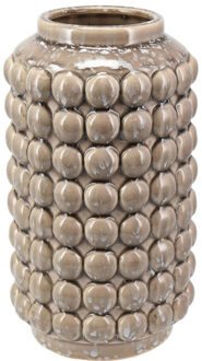Home & Styling Boeket vaas Bubbels - keramiek - beige - D15 x H27 cm - Moderne woonstijl