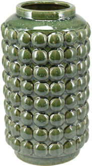 Home & Styling Boeket vaas Bubbels - keramiek - olijfgroen - D15 x H27 cm - Moderne woonstijl