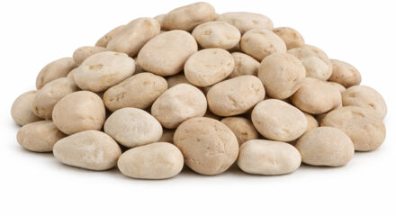 Home & Styling decoratie stenen - 2x - 650ml - groot - licht beige mix - hobby steentjes