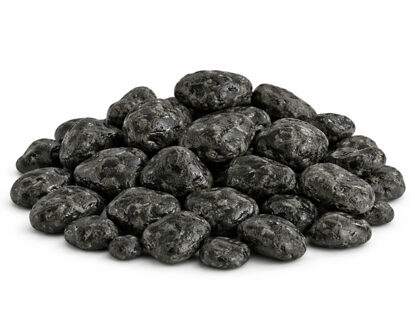 Home & Styling decoratie stenen - 4x - 650ml - groot - antraciet mix - hobby steentjes