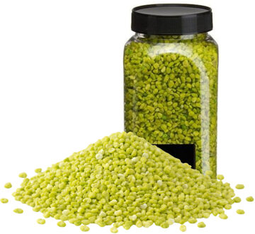 Home & Styling decoratie stenen/granulaat - 2x - 650ml - groen - hobby steentjes