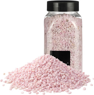 Home & Styling decoratie stenen/granulaat - 3x - 650ml - roze - hobby steentjes