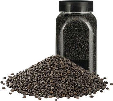 Home & Styling decoratie stenen/granulaat - 5x - 650ml - antraciet - hobby steentjes