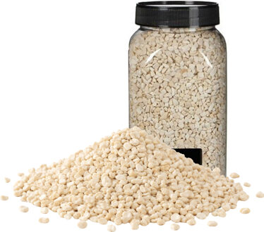 Home & Styling decoratie stenen/granulaat - 5x - 650ml - creme - hobby steentjes