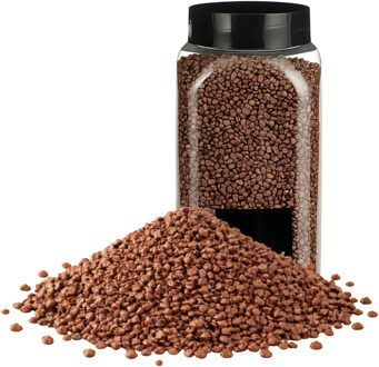 Home & Styling decoratie stenen/granulaat - 5x - 650ml - koper - hobby steentjes