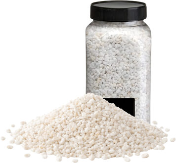 Home & Styling decoratie stenen/granulaat - 650ml - wit - hobby steentjes