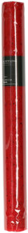 Home & Styling Decoratie stof/tafelloper - rood - pailletten - 38,5 x 200 cm