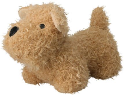 Home & Styling Deurstopper - Puppy hondje - lichtbruin - polyester - 27 x 17 cm - dieren - kinderkamer