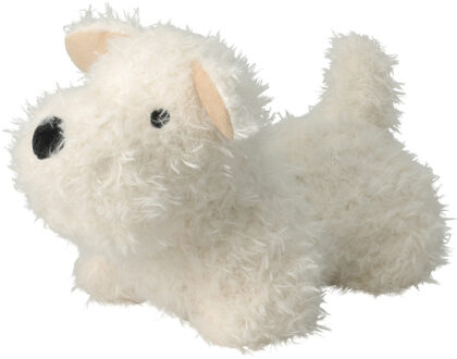 Home & Styling Deurstopper - Puppy hondje - wit - polyester - 27 x 17 cm - dieren - kinderkamer