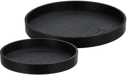 Home & Styling Dienbladset 2-delig zwart mdf