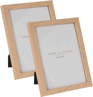 Home & Styling Fotolijstje - 2x - MDF - voor foto van 15x20cm