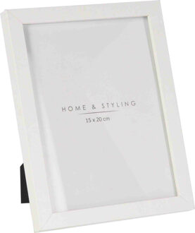 Home & Styling Fotolijstje - wit - kunststof - foto van 15x20cm