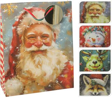Home & Styling Geschenktas kerst L verschillende