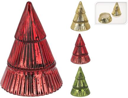 Home & Styling Geurkaars in everlands kunstkerstboom glas met deksel verschillende