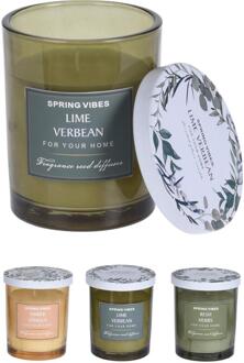 Home & Styling Geurkaars in glas Ø8x10cm verschillende