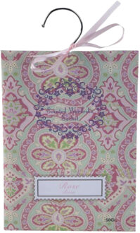 Home & Styling Geurzakjes Bloemen rozen geur - 1x - met ophanghaak - geurkaartjes/luchtverfrisser