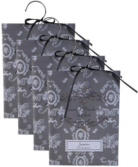 Home & Styling Geurzakjes Jasmijn geur - 6x - met ophanghaak - geurkaartjes/luchtverfrisser