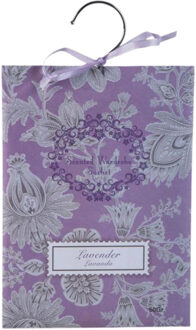 Home & Styling Geurzakjes Lavendel geur - 1x - met ophanghaak - geurkaartjes/luchtverfrisser