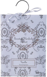 Home & Styling Geurzakjes Vanille geur - 1x - met ophanghaak - geurkaartjes/luchtverfrisser