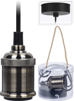 Home & Styling Hanglamp houder fitting 8cm platinum grijs