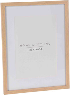 Home & Styling Houten fotolijst ca. 32 x 42 x 2 cm geschikt voor een foto van 20 x 30 cm - Fotolijsten Bruin