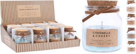 Home & Styling Kaars in glazen pot verschillende