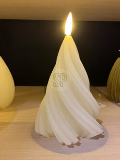 Home & Styling Kaars LED boom gedraaid H13cm crème