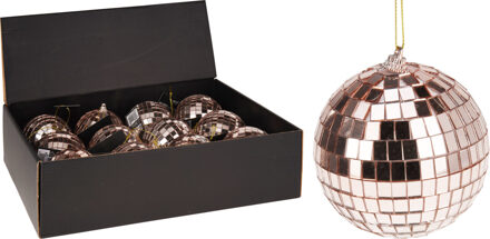 Home & Styling Kerstbal Spiegelbal 8cm rose goud