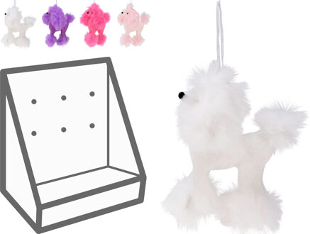 Home & Styling Kersthanger pluchen Poedel 12cm verschillende