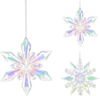 Home & Styling Kersthanger Sneeuwvlok 11cm iriserend multi