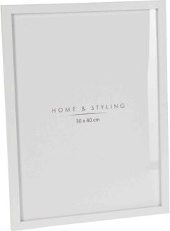 Home & Styling Kunststof fotolijst wit geschikt voor een foto van 30 x 40 cm