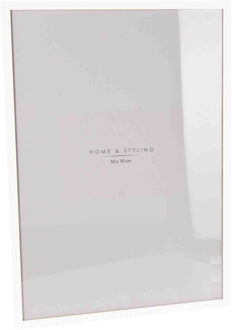Home & Styling Kunststof fotolijst wit geschikt voor een foto van 50 x 70 cm