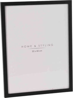 Home & Styling Kunststof fotolijst zwart geschikt voor een foto van 30 x 40 cm