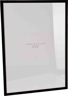 Home & Styling Kunststof fotolijst zwart geschikt voor een foto van 50 x 70 cm