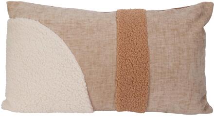 Home & Styling Kussen chenille 50x30cm bruin