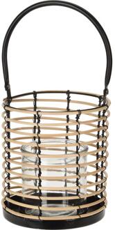 Home & Styling Lantaarn 17x15,5x14cm bruin