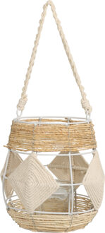 Home & Styling Lantaarn 23x20cm Boho wit