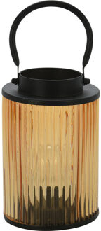 Home & Styling Lantaarn - Windlicht - LED - metaal - warm wit licht - 12,5 x 16,5 cm