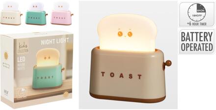 Home & Styling Nachtlamp Toast met timer verschillende