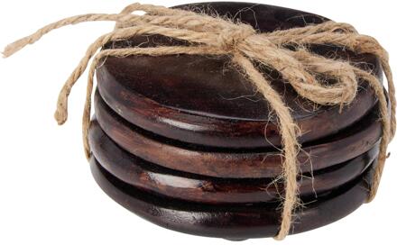 Home & Styling Onderzetter set a 4 stuks Ø10cm zwart