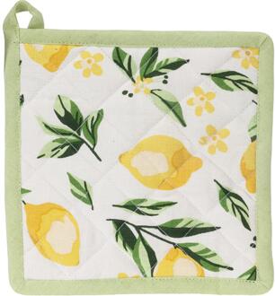 Home & Styling Pannenlap 20x20cm geel