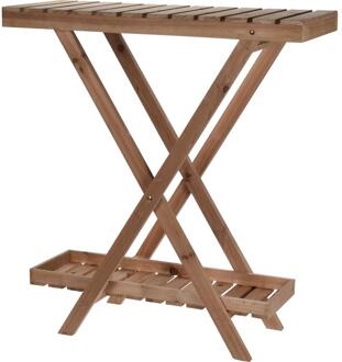 Home & Styling Planten tafel hout 2 levels bruin