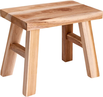 Home & Styling plantverhoger - teak hout - 31 x 19 x 25 cm - planten standaard