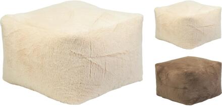 Home & Styling Poef faux fur 40x40 verschillende