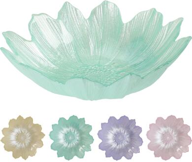 Home & Styling Schaal glas Ø16cm 4 ass. kleur verschillende