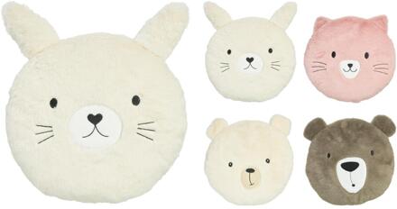 Home & Styling Sierkussen dieren hoofd pluche verschillende