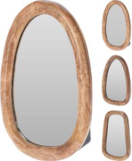 Home & Styling Spiegel hout 25cm bruin