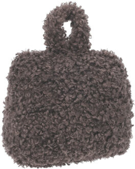 Home & Styling Teddy Deurstopper - 1 kg - grijs - stof - gewicht - 7 x 17 cm - deurstop