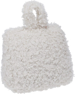 Home & Styling Teddy Deurstopper - 1 kg - wit - stof - gewicht - 7 x 17 cm - deurstop
